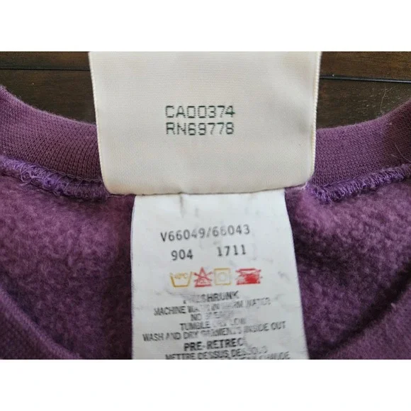 Vintage Northern Reflections Sweatshirt Spring Trail Scene Medium Purple - Picture 4 of 8